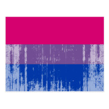 Bisexueller Stolz distressed.png Postkarte