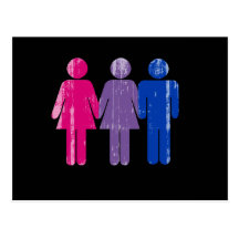 Bisexuelles Mädchen distressed.png Postkarte