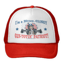 Bitterer, Clingy Gewehr-Toting Uncle Sam Hut Retromütze