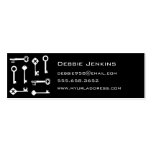 Black and White Keys Micro Business Cards visitenkarten