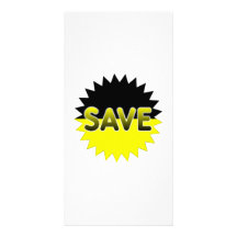 Black and Yellow Save Picture Card