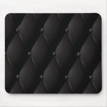 Black luxury buttoned leather mouse pads