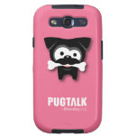 Black Pug Bone! Samsung Case (Pink) Galaxy S3 Cases
