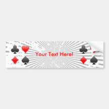 Blackjack-/Poker-Karten-Anzüge: Autoaufkleber
