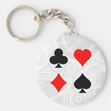 Blackjack-/Poker-Karten-Anzüge: Vektorkunst: Keych Schlüsselbänder