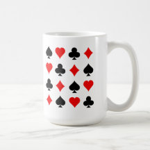Blackjack-/Poker-Karten-Anzüge: Vektorkunst: Kaffeetassen