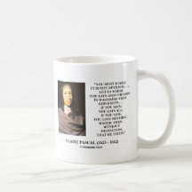 Blaise Pascal-Gewinn-Verlust-Wagering Gott existie Tee Tassen