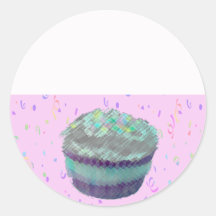 Blank Bake Sale Cupcake Price Stickers