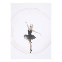 Blasen-Ballerina 1 Individuelle Ankündigskarten