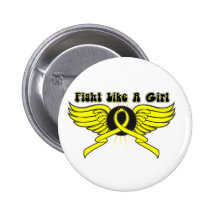 Blasen-Krebs-Kampf wie ein Mädchen Wings Buttons