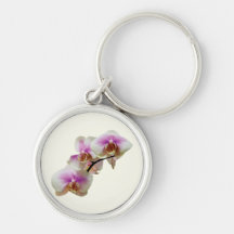 Blasse magentarote und weiße Orchideen Schlüsselband