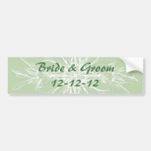 Blasse tadellose Vintage Blumenhochzeit Autosticker