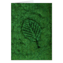 Blatt-Fossil-Grün Grußkarten