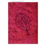 Blatt-Fossil-Rosa Grußkarten