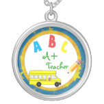 Blau A+ Lehrer ABC-Schulbus-Bleistift-Halskette