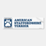 Blau amerikanischen Staffordshires Terrier Auto Aufkleber