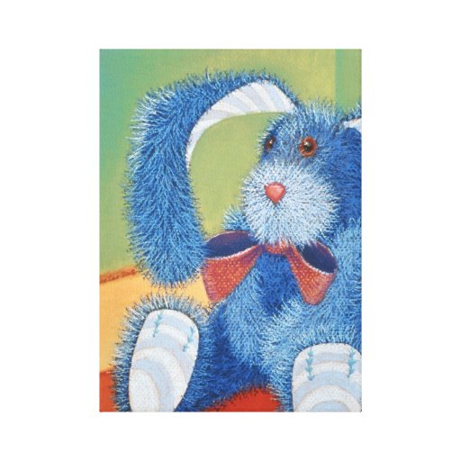 Blau angefülltes Häschen, Kaninchen Leinwanddruck