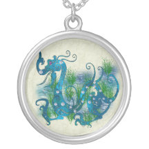 Blau Jeweled Drache Amulett