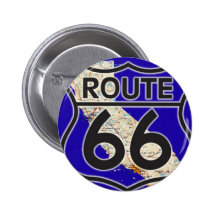 Blau Kalifornien des Weg-66 Buttons