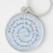 Blau schellt Ruhe-Gebet Keychain Schlüsselbänder