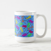 Blau simst Abkürzungs-Becher "TextWhiz " Kaffeetasse