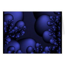 Blau sprudelt Grußkarte