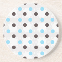 Blau und Brown-Polka-Punkt-Untersetzer