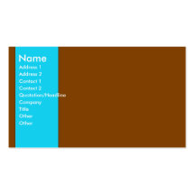 Blau und Brown-Visitenkarten