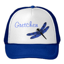 Blau Winged Libelle Baseballkappen