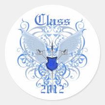 Blau Winged Schwerter-Klasse des Abschluss-Aufkleb
