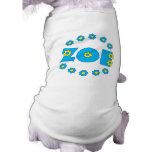 Blau Zoe Flores Hunde-t-shirt