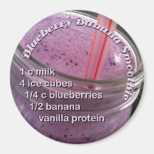 Blaubeerbananesmoothie-Rezept-Magnet Magnets
