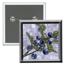 Blaubeere Anstecknadel