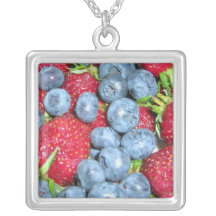 Blaubeererdbeeren Halsketten