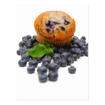 Blaubeermuffin Postkarte