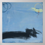 blaue Abstraktion Plakat