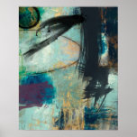 blaue Abstraktion Plakat
