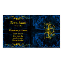 Blaue Auslese-Visitenkarte