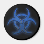 Blaue Biogefährdung Kühlschrankmagnet