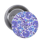 Blaue Blumen Button
