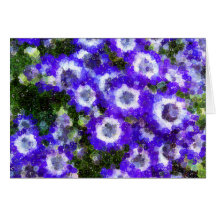 Blaue Blumen Grußkarten