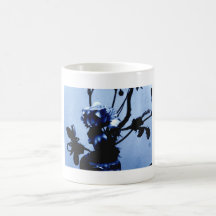 Blaue Blumen Tasse