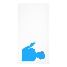 Blaue Dame Foto Card Personalisierte Foto Karte