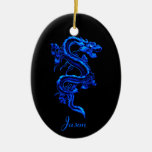Blaue Drache Verzierung Ornament
