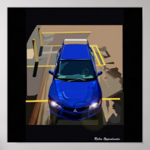 Blaue Evolution Plakatdruck