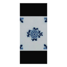 Blaue Fliese klassischer Antiquarian-Delfts - Blum Personalisierte Werbekarte