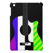 Blaue gestreifte Gitarre