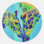blaue Giraffen Sticker