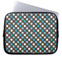 Blaue glückliche Tupfen laptop sleeves