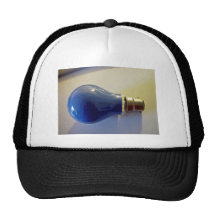 Blaue Glühlampe mit Bajonetinstallation Baseball Caps